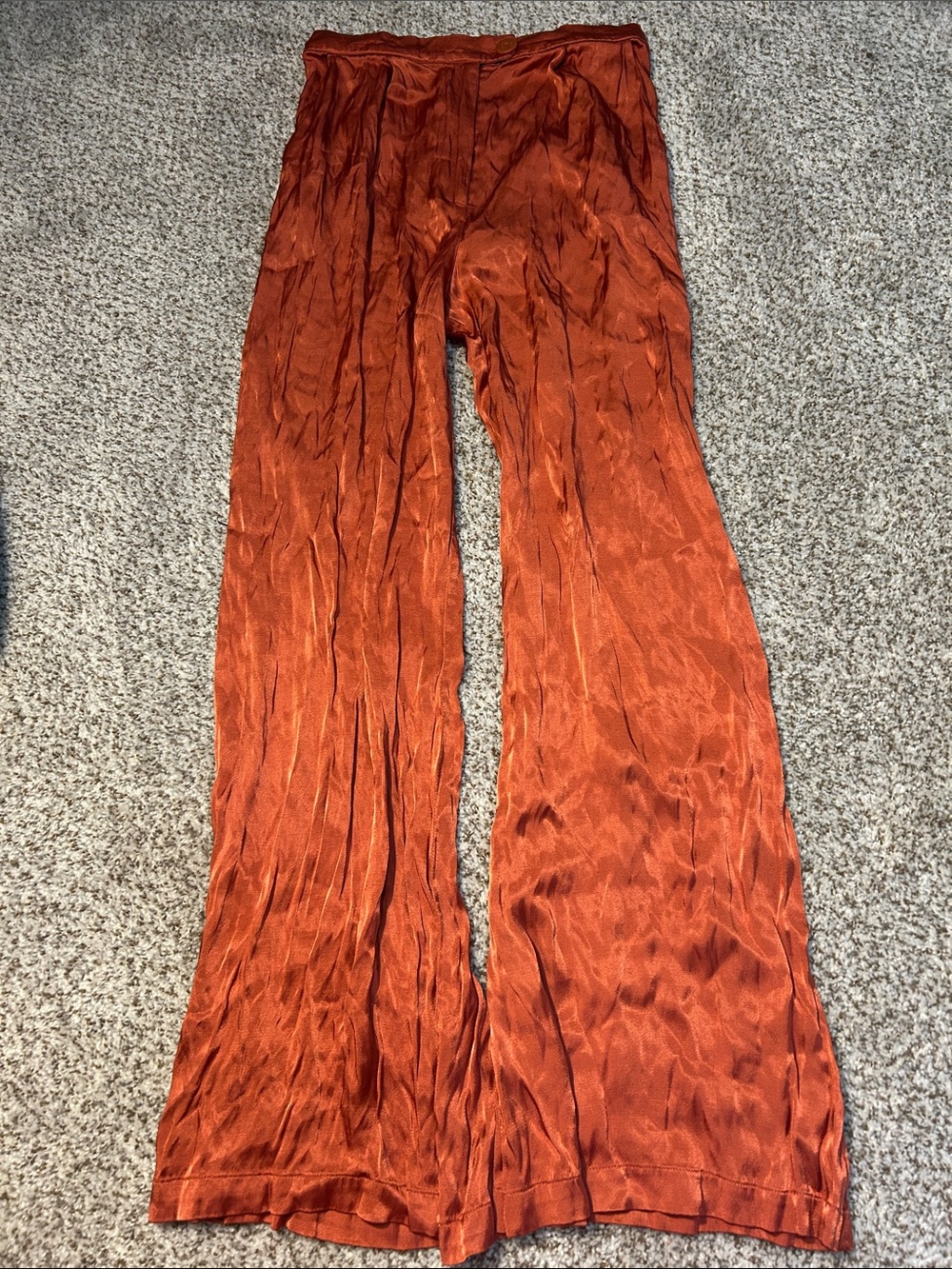 Corey Lynn Calter Rust Wide-Leg Pants